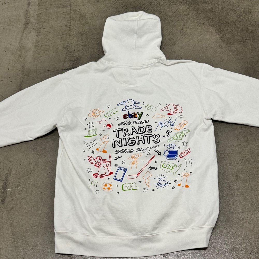 Comfort Colors eBay Collectibles Trade Nights Hoodie White Mens Large Graphic